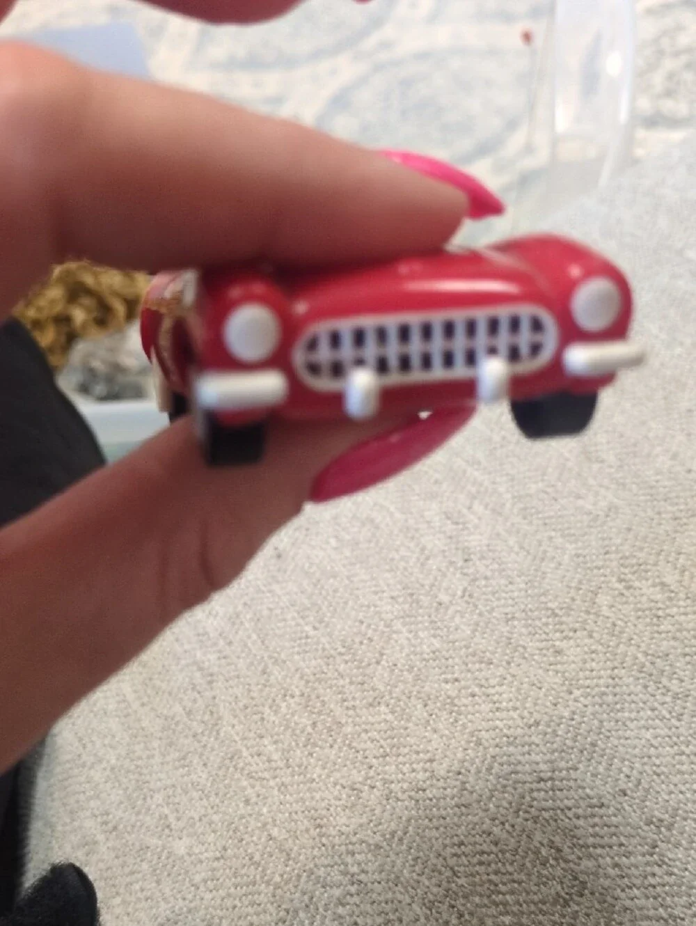 Red Wind-Up Kids Toy Car with Nail Clippers